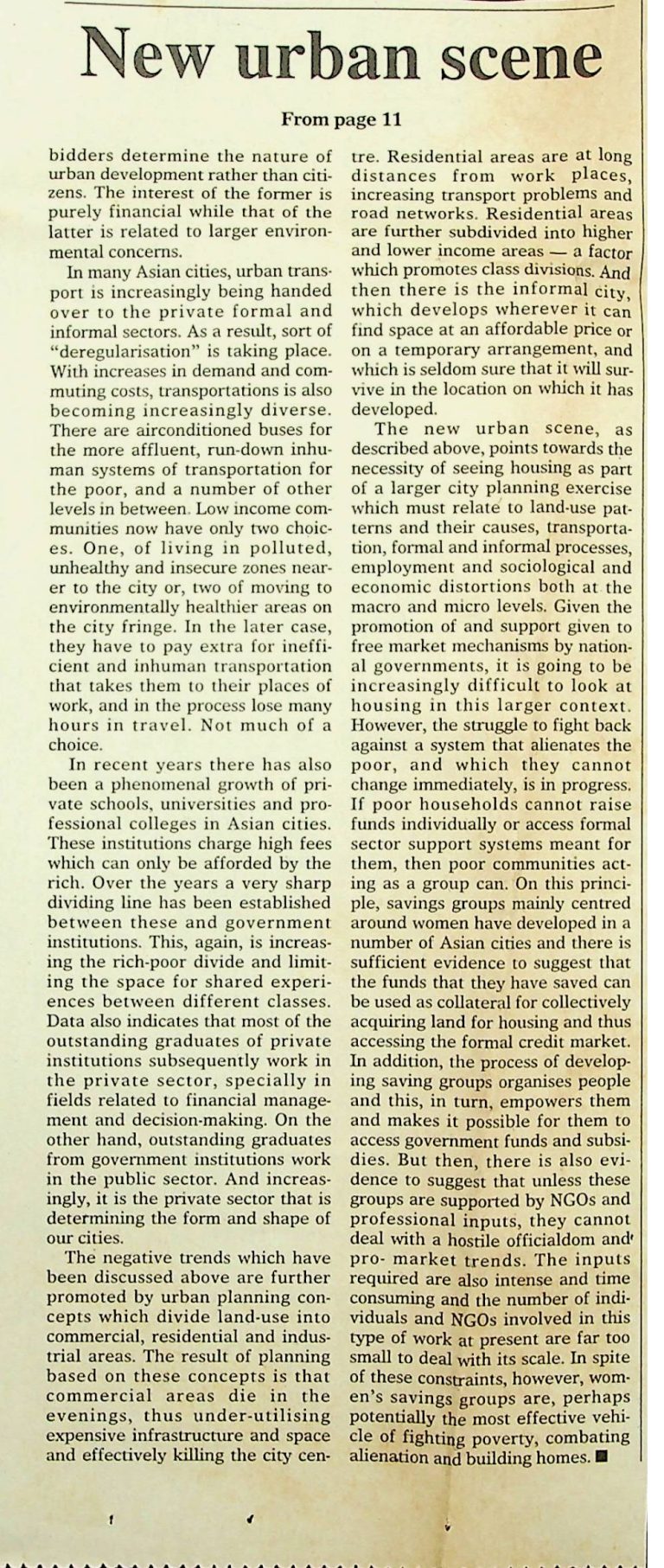 (036) New Urban Scene by Arif Hasan in Dawn