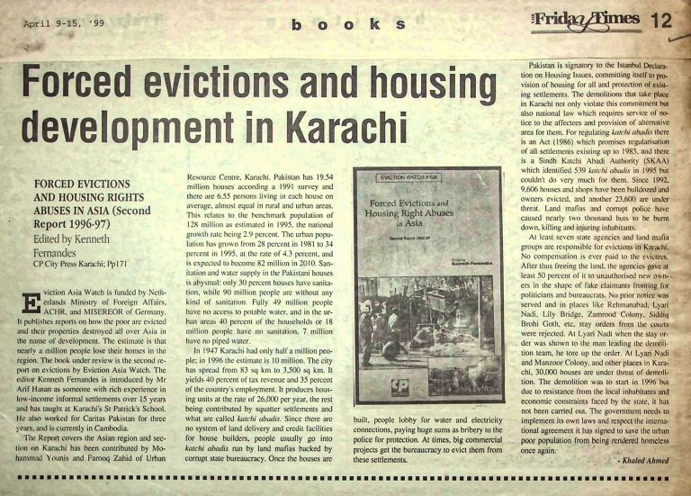 (057) Forced Evictions And Housing Right Abuses In Asia Review
