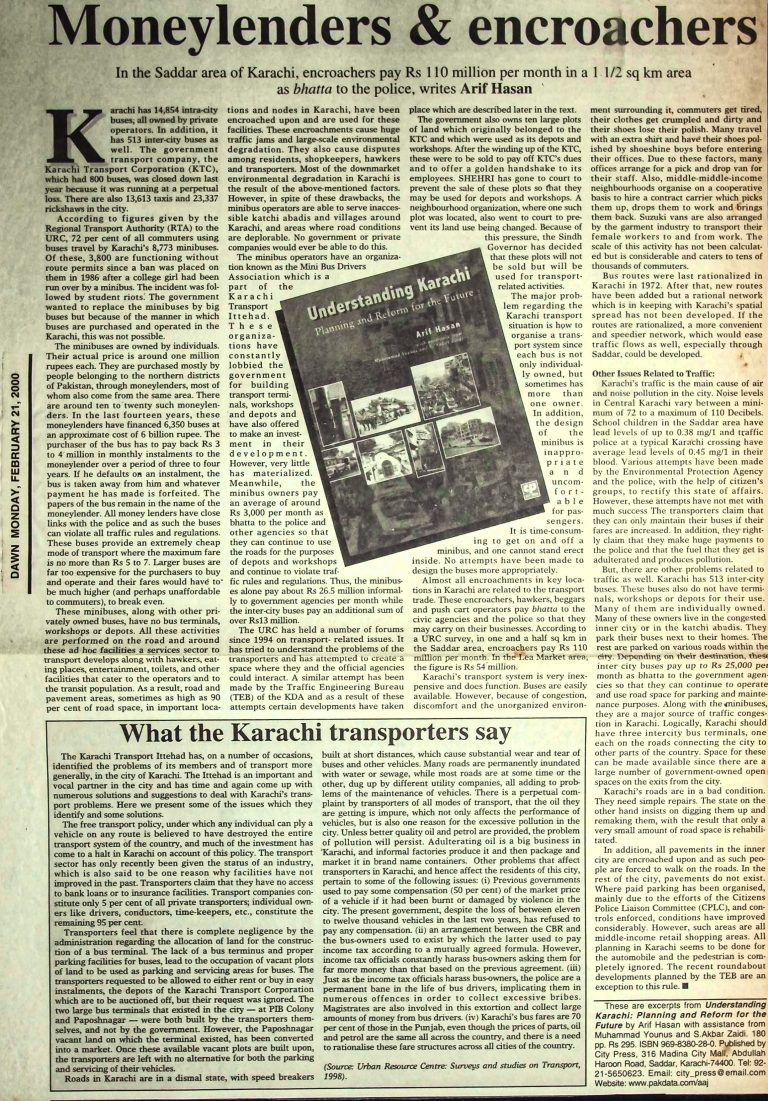(071) Understanding Karachi: Planning and Reform For The Future Review